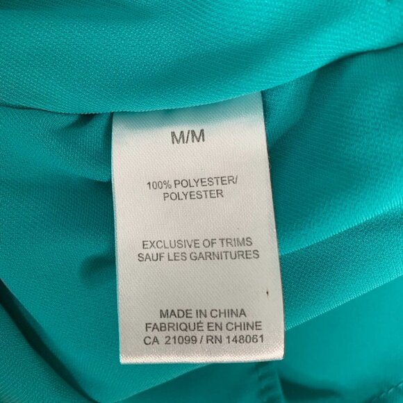 Ardene Tank Top Cami Blouse Green Teal Polyester Size Medium - Picture 2 of 14